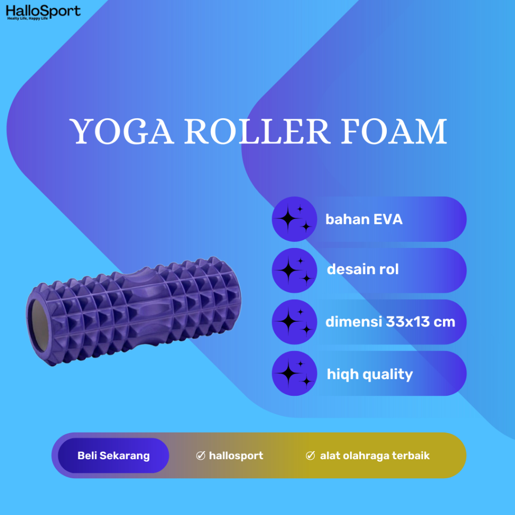 Speeds Yoga Roller Foam Gym Fitness Alat Bantu Olahraga Massage Olahraga Yoga Roller Foam Gym