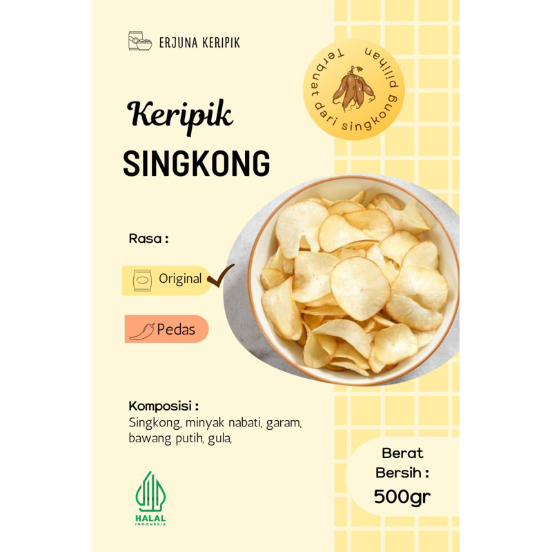 

keripik singkong gurih/original 500 gram