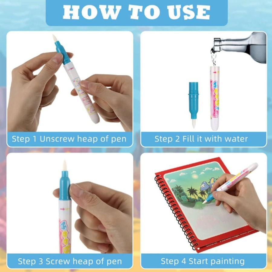 

Magic Water Book / Buku Gambar Air Ajaib Anak / Buku Mewarnai