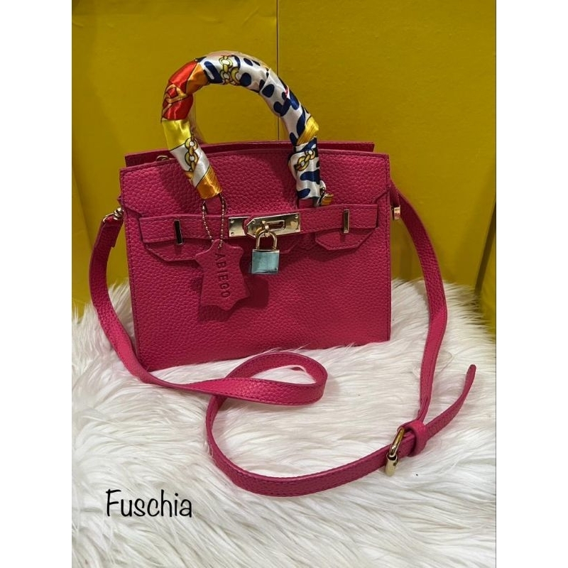 SlingBag Wanita Fashion /Tas Tenteng Wanita Bahan Kulit Jeruk/Tas Wanita ABIEGO Keren