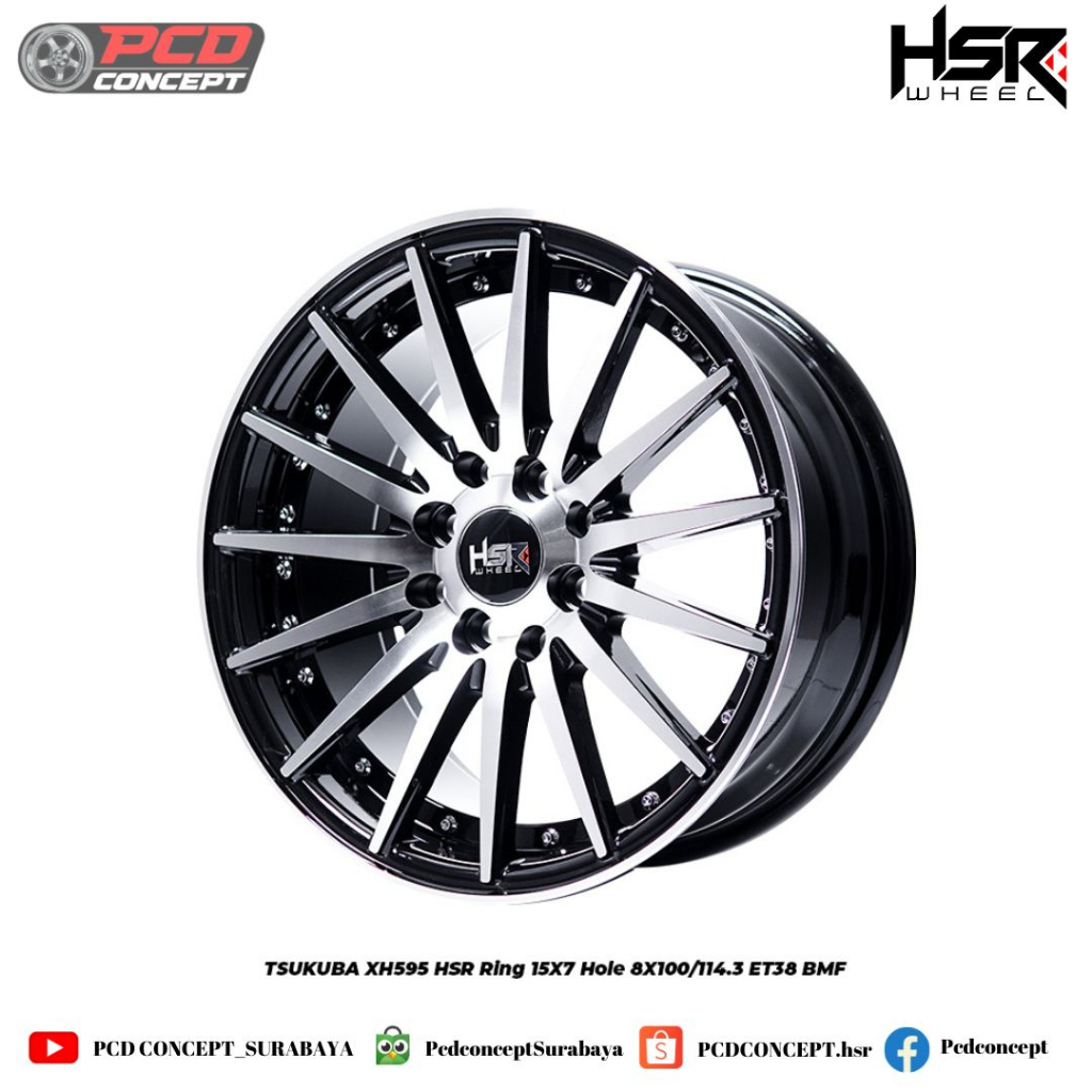 Velg Mobil Ring 15 HSR Tsukuba R15 Model Jari2 - Velg Mobil Calya