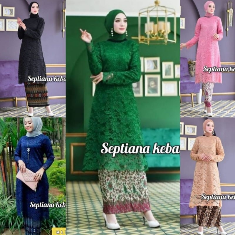 BAJU KEBAYA  TUNIK NAVY /KEBAYA BROKAT MODERN JUMBO/KEBAYA TUNIK /TUNIK BRUKAT /KEBAYA JUMBO
