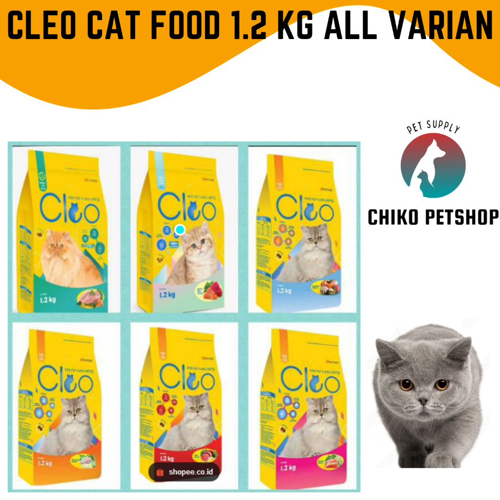 Makanan Kucing CLEO 1,2 Kg Cat Food All Varian MeO