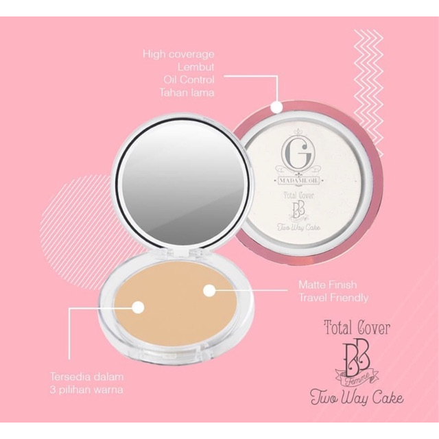 Madame Gie Total Cover BB Two Way Cake bedak padat 9,5 gr