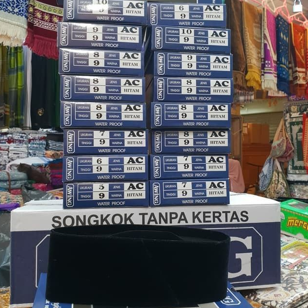peci hitam / peci Awing ukuran no 5 sampai no 10
