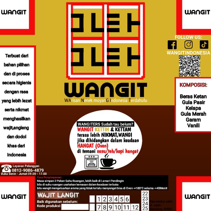 

Promo 7.7 WANGIT 500 gram pengiriman bekasi