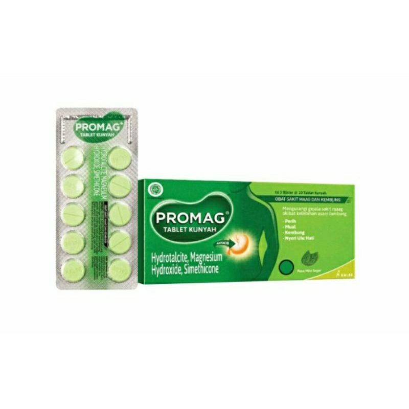 PROMAG TABLET 1 strip isi 10 tablet / Obat Maag Promag / Promag 1 strip