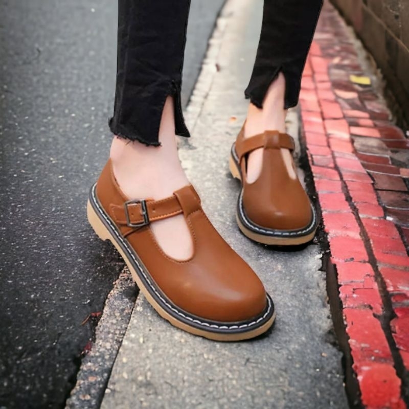 SEPATU SLIP ON WANITA MARY JANES '' JESSY '' TRENDING ID 0017