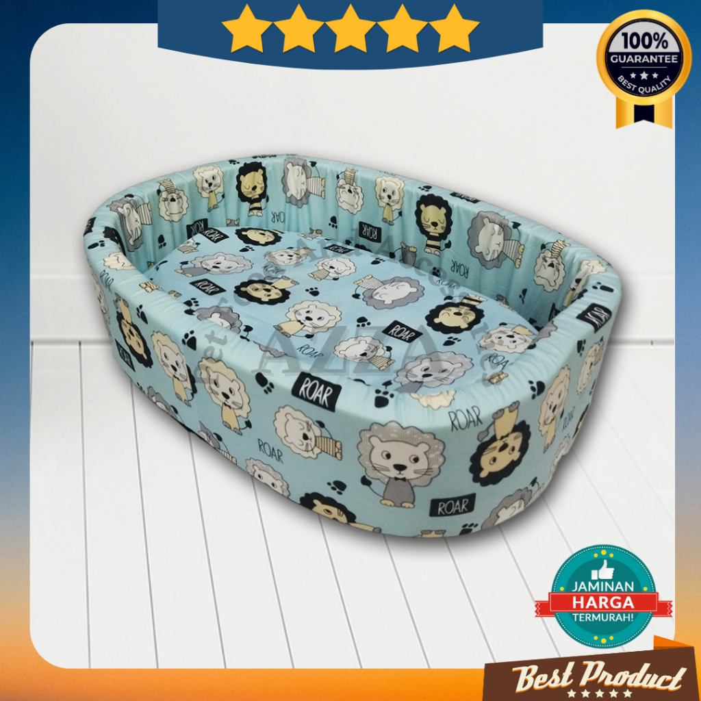 Pet Bed - Kasur Kucing Anjing Spon Termasuk Matras Silicone Kualitas Premium Ukuran S M L XL