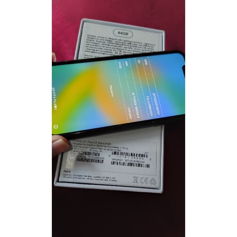 LOCK ICLOUD iPhone XR 64 GB Black Fullset