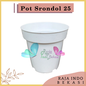 Pot Tinggi Srondol 25 Putih - Pot Tinggi Usa Eiffel Effiel 18 20 25 Pot Tinggi 15 18 20 30 35 40 50 Cm pot bunga plastik pot tanaman Pot Bibit Besar Mini Kecil Pot Srondol