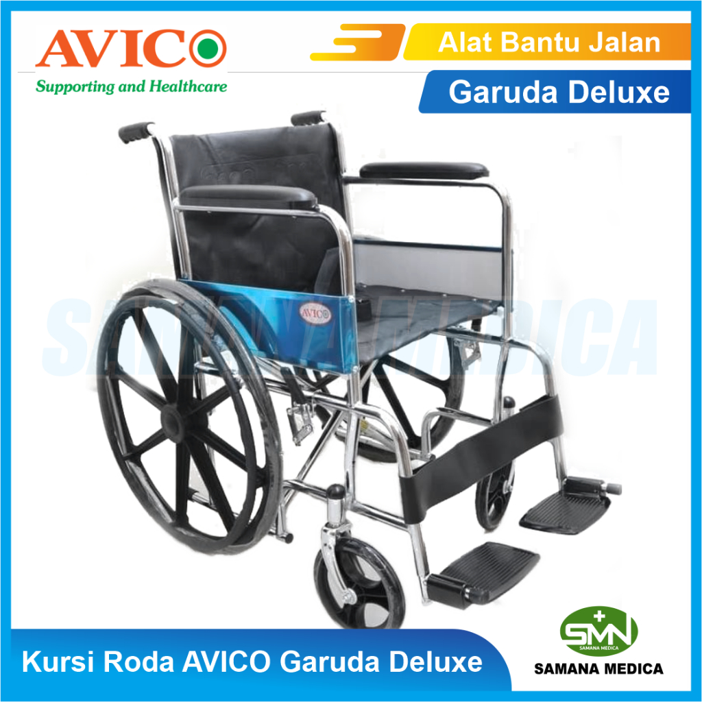 Kursi Roda AVICO Garuda DELUXE (Velg Racing / Bintang) Alat Bantu Jalan Kursi Roda AVICO