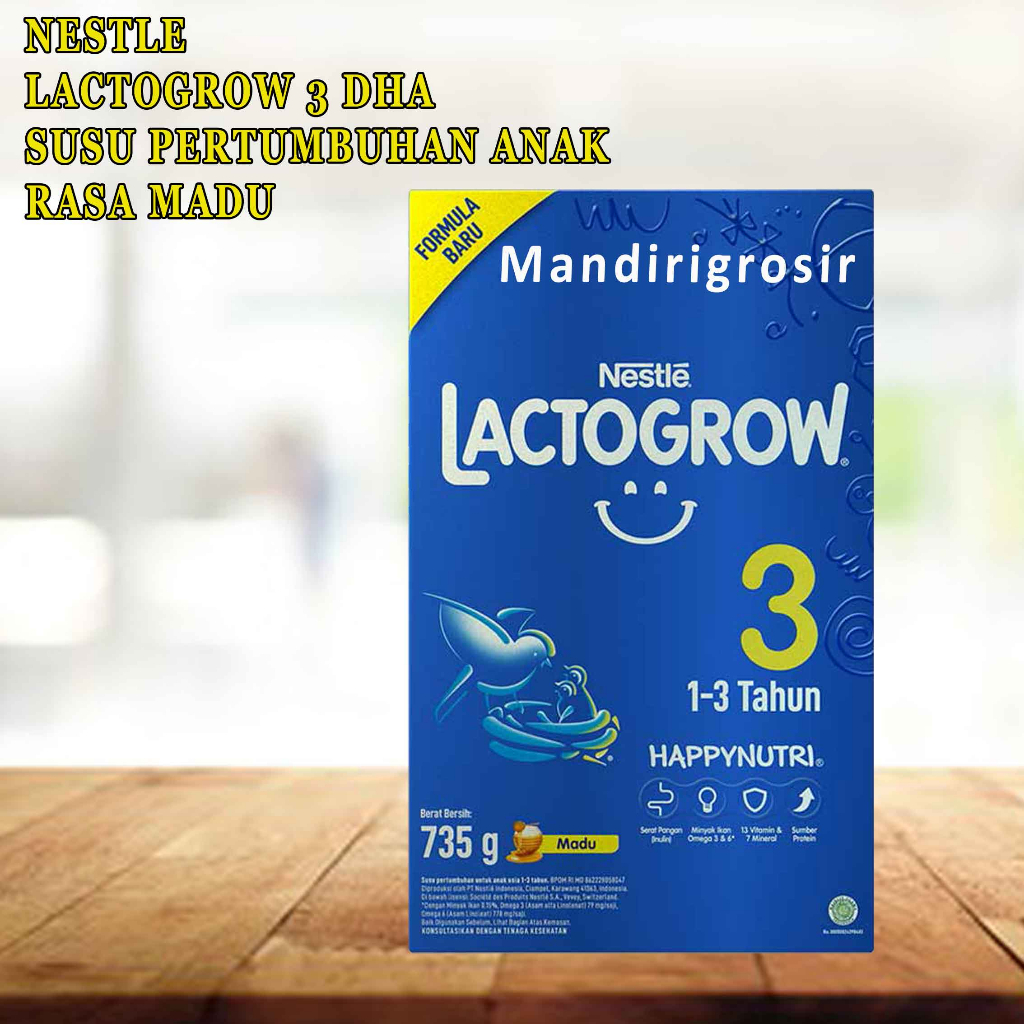 Susu Pertumbuhan Anak* Nestle Lactogrow 3 DHA* Susu Rasa Madu* 735gr