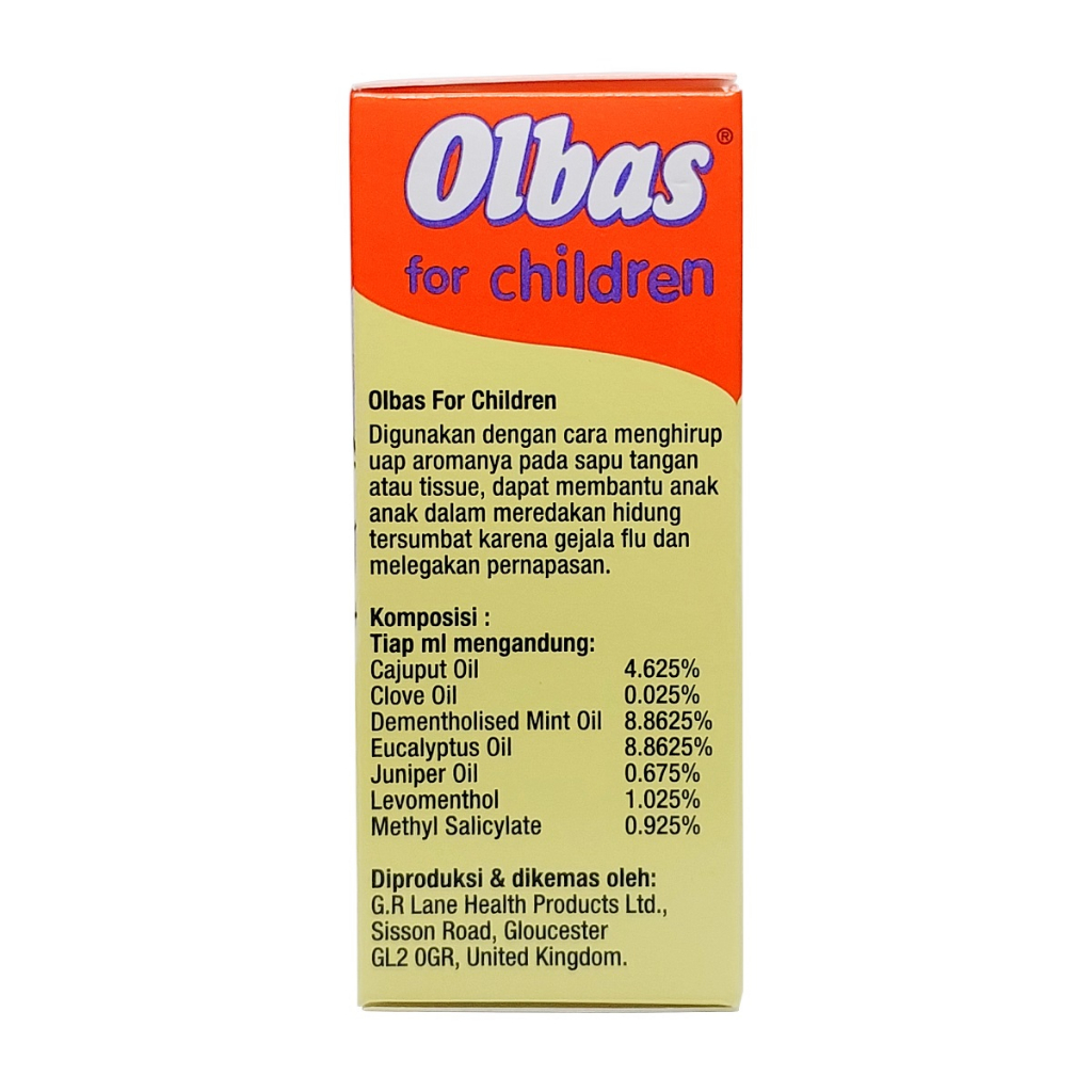 Olbas for Children Inhalant Essential Oil Melegakan Pernafasan untuk Anak dan Bayi