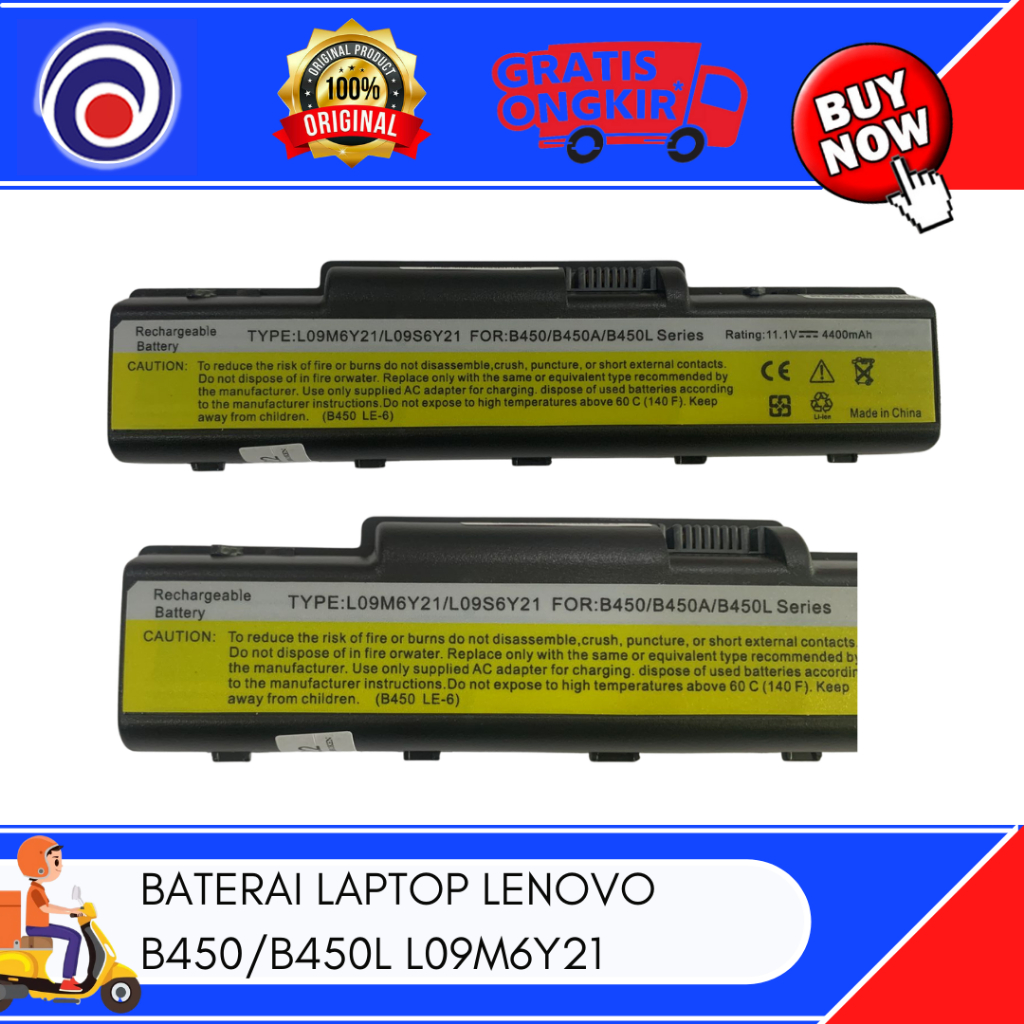 BATERAI LAPTOP LENOVO B450/B450L L09M6Y21