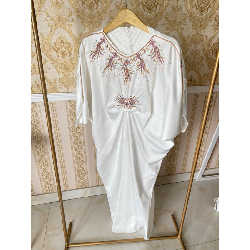GAMIS PUTIH / KAFTAN PUTIH / GAMIS WHITE / KAFTAN WHITE / KAFTAN PAYET