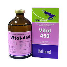 vitol 450 isi 100m l- vitamin hewan ternak
