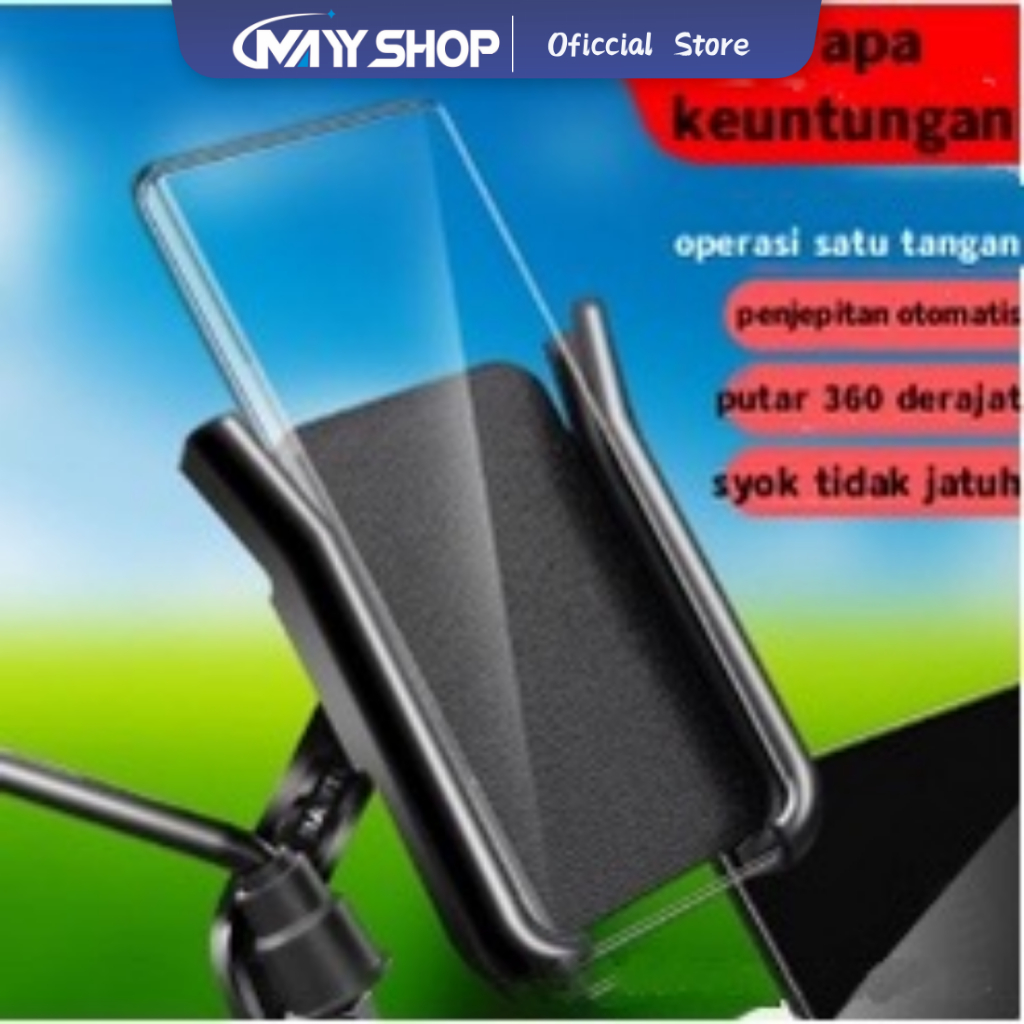 Motor Phone Holder HP Motor 360 derajat Handphone Spion Stang Sepeda listrik dudukan tempat penyangga hp Stand originall