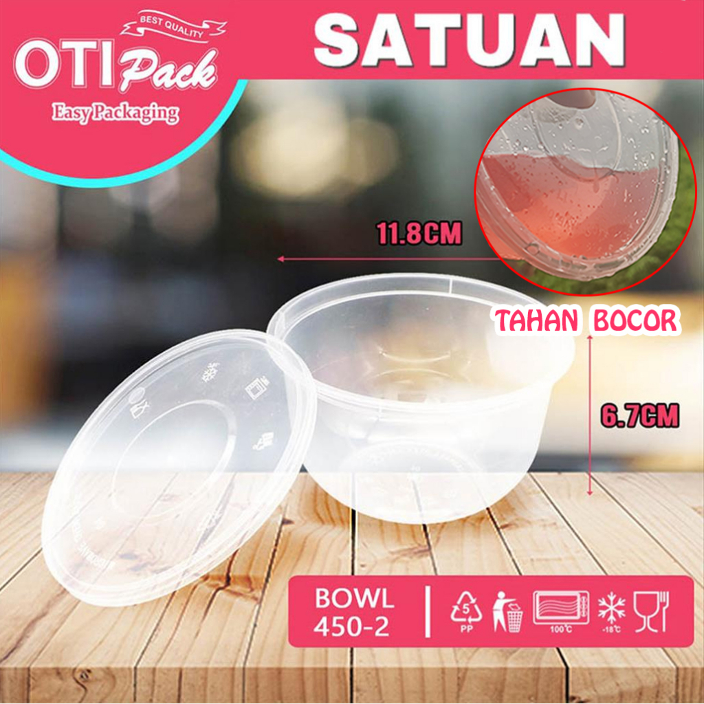 Thinwall Satuan/Thinwall Bulat Mangkuk 450ml Thinwall Otipack Mangkok OTBS450-2