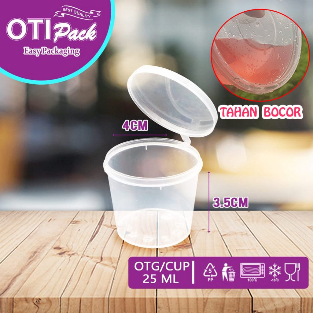 Otipack Thinwall Cup Saus 25ML / Thinwall Cup Isi 50Pcs/ Tempat Saus OTG25