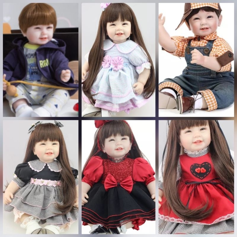 SIAP KIRIM Boneka Bayi Reborn dengan Rambut Panjang Realistis Silikon Lembut Bayi Perempuan Reborn 5