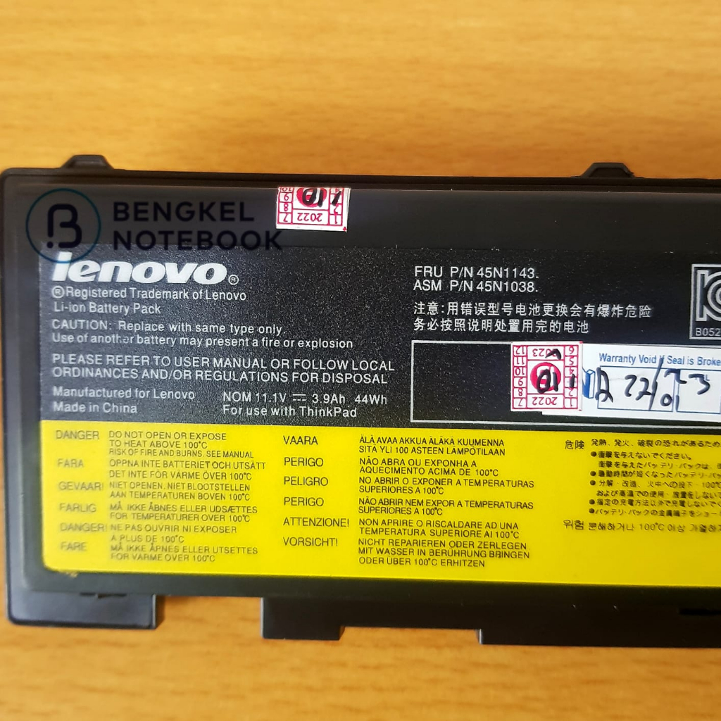 Baterai Lenovo ThinkPad T430S T420S T430Si T420Si 45N1038 45N1143 81 Plus