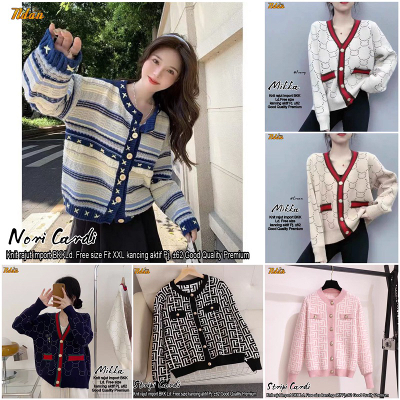 NORI • cardigan nct korean style viral • KEMES MIKKA STRIPI KOLKA • KINOKO • MEGGA • WUHAN SWEATER C