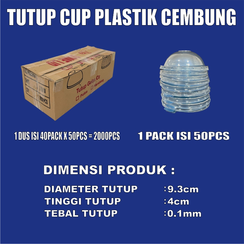 Lid Tutup Cembung Untuk Gelas Plastik Oz Oval Rata Per Dus Semua Jasa Kirim