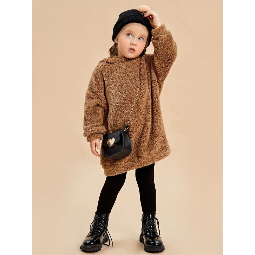 Hoodie Bulu Domba Sherpa Anak Perempuan