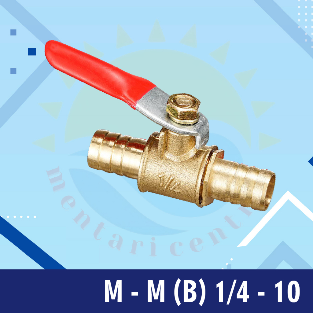 BALL VALVE / STOP KRAN / KERAN KUNINGAN male to male M-M 1/4 (B)