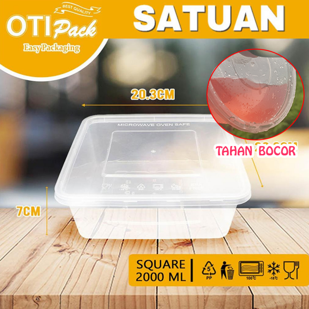 Thinwall Satuan/Thinwall Kotak Makan 2000ml Thinwall Otipack OTKS2000