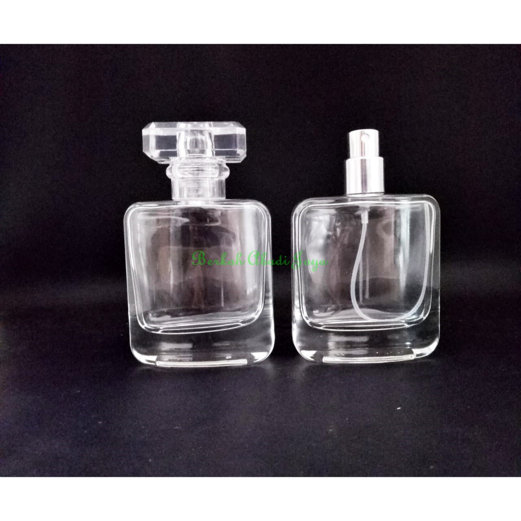 Botol Parfum V3267 semi Press Silver Cap Channel mini Clear Harga per pcs