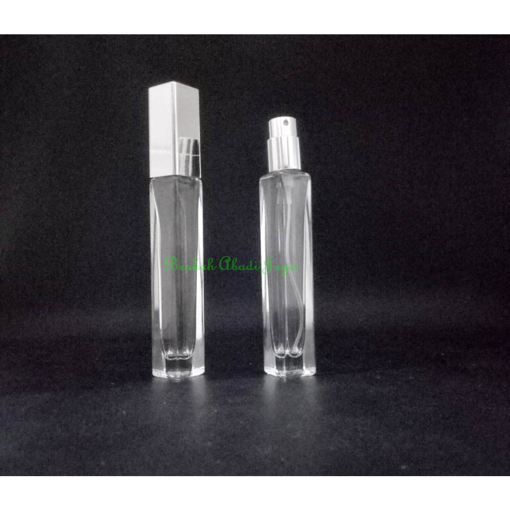 Botol Parfum Y047 10 ml semi press silver cap silver lusinan