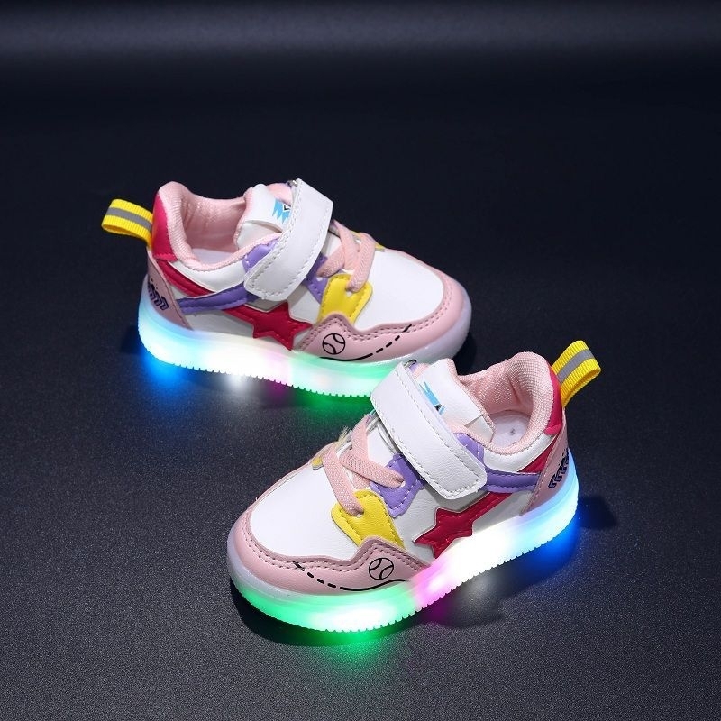 Sepatu Bayi lampu anak cewek cowok kids import shoes baby Fashion J059