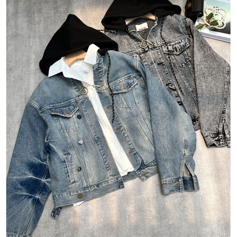 ATASAN HOODIE DENIM // ATASAN IMPORT PREMIUM // TOP IMPORT PREMIUM // FASHION IMPORT on