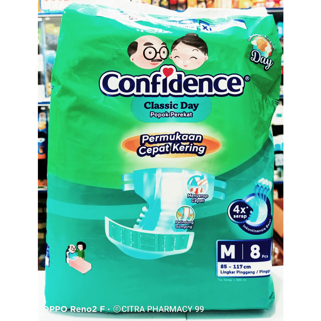 Confidence Classic Day 𝐔𝐤𝐮𝐫𝐚𝐧 𝐌 𝐈𝐬𝐢 𝟖𝐩𝐜𝐬 - 𝐏𝐨𝐩𝐨𝐤 𝐏𝐞𝐫𝐞𝐤𝐚𝐭 Dewasa dan Lansia