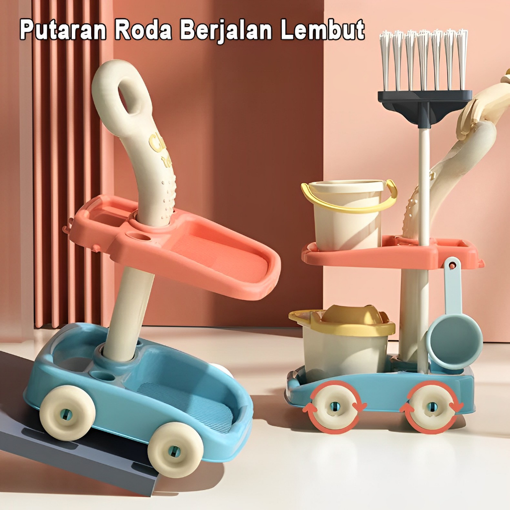 Cleaning Set Lengkap 16 Jenis | Mainan Anak Alat Kebersihan Rumah | Hadiah Ulang Tahun Anak Perempuan 3-4-5-6-7 Tahun