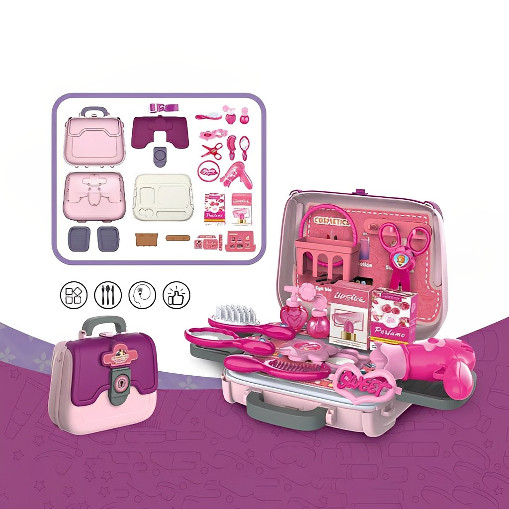 2in1 Hand Bag Cosmetic Mainan Makeup Set Anak Perempuan | Kado Ulang Tahun Anak Cewek 3-4-5-6 Tahun Terbaru 2023