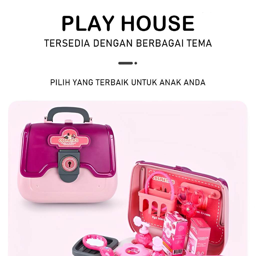 2in1 Hand Bag Cosmetic Mainan Makeup Set Anak Perempuan | Kado Ulang Tahun Anak Cewek 3-4-5-6 Tahun Terbaru 2023