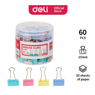 

Deli Binder Clips Colorful binder clip 15mm E8556A