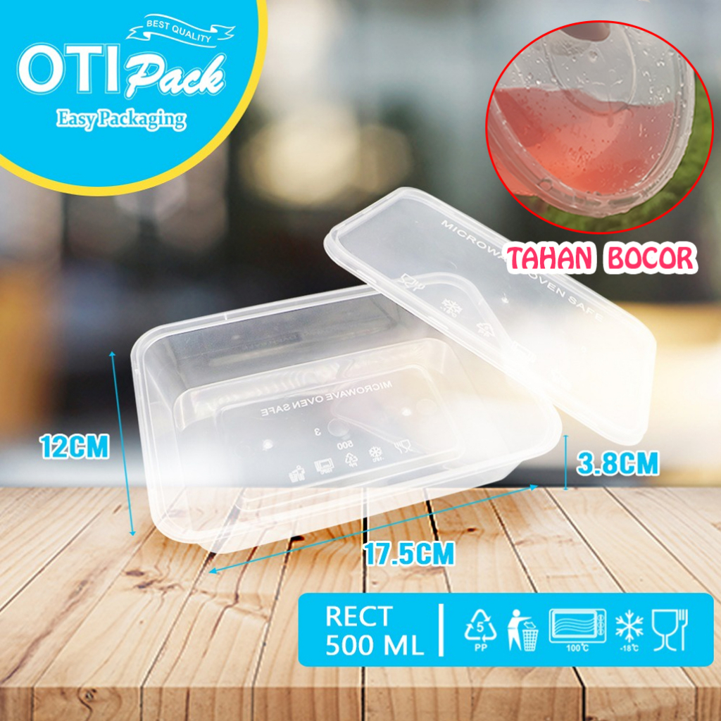 BISA RETUR! (25pcs) Thinwall 500ML / KOTAK MAKAN PLASTIK / Food container OT500 OTIPACK THINWALL