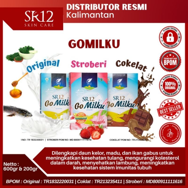 

GOMILKU SR12 600GR | SUSU KAMBING ETAWA BUBUK 600GR | ORIGINAL | STROBERI | COKLAT