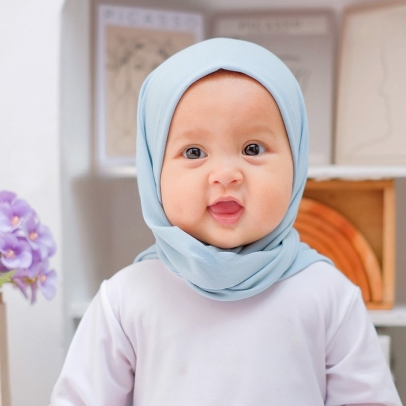 Pashmina Anak Jilbab Bayi Kerudung Hijab Instant Pastan AISYAH Newborn 0 1 2 3 4 5 Tahun