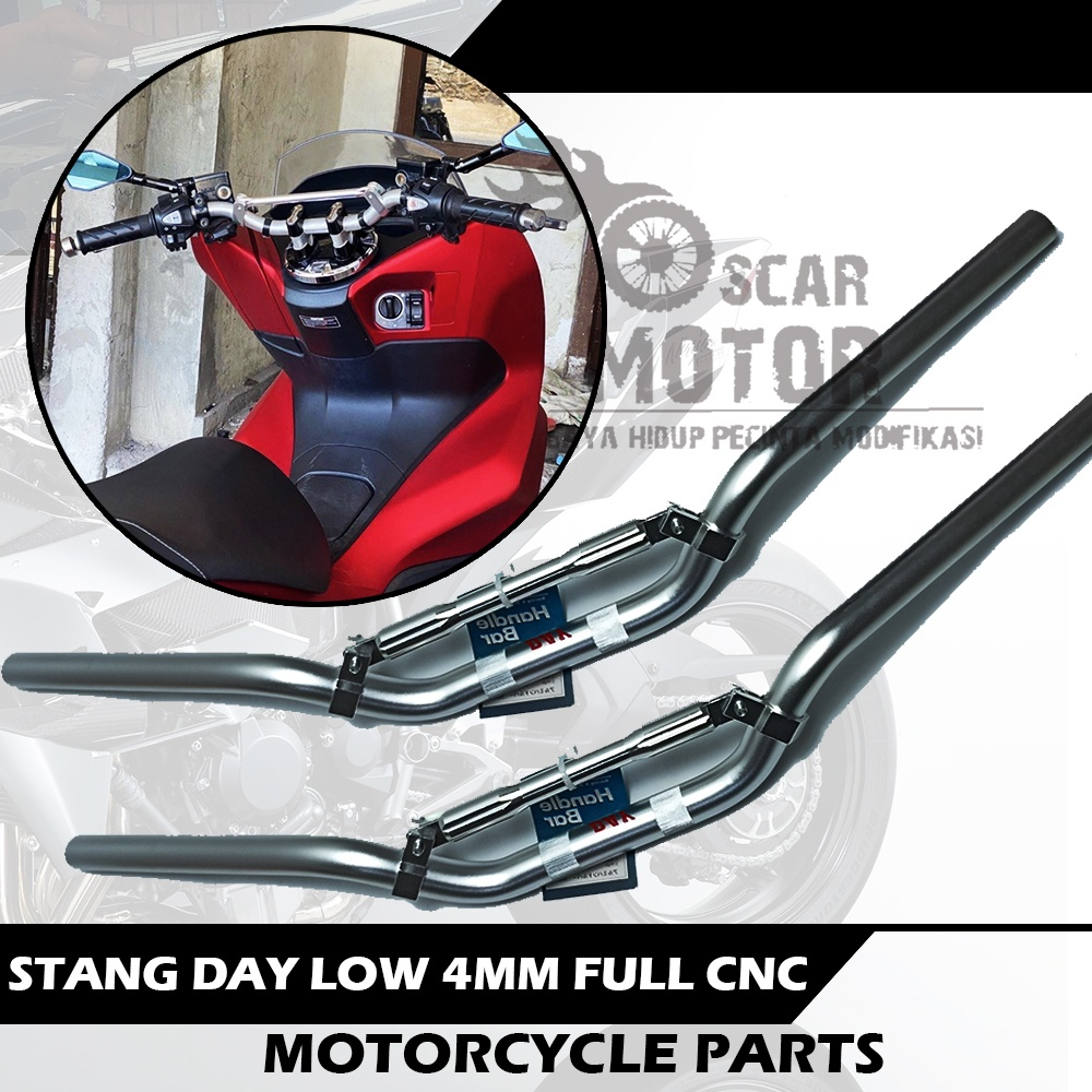 Stang Day fatbar low Plus Stabilizer Motor Chrome 4mm NEW STANG STIR MOTOR HIGH LOW Universal