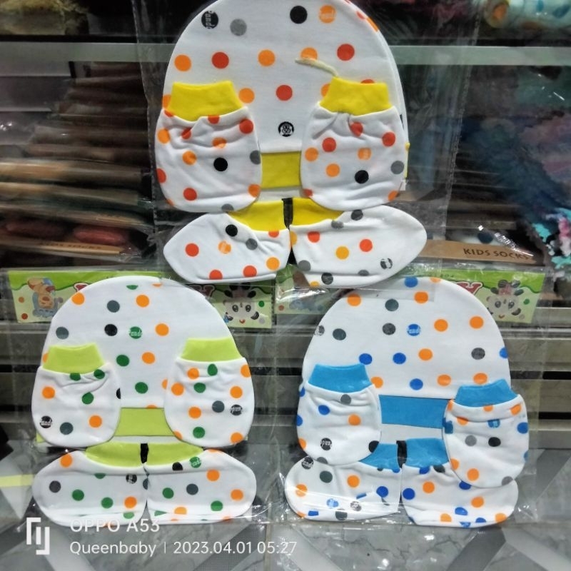 TOPI SET Bayi Newborn Perlengkapan Bayi Baru Lahir