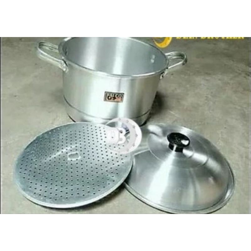 Panci Serbaguna Halco PSG Alumunium Dandang Sarangan Halko 22 24 26 28 30 32 34 36 38 40 cm