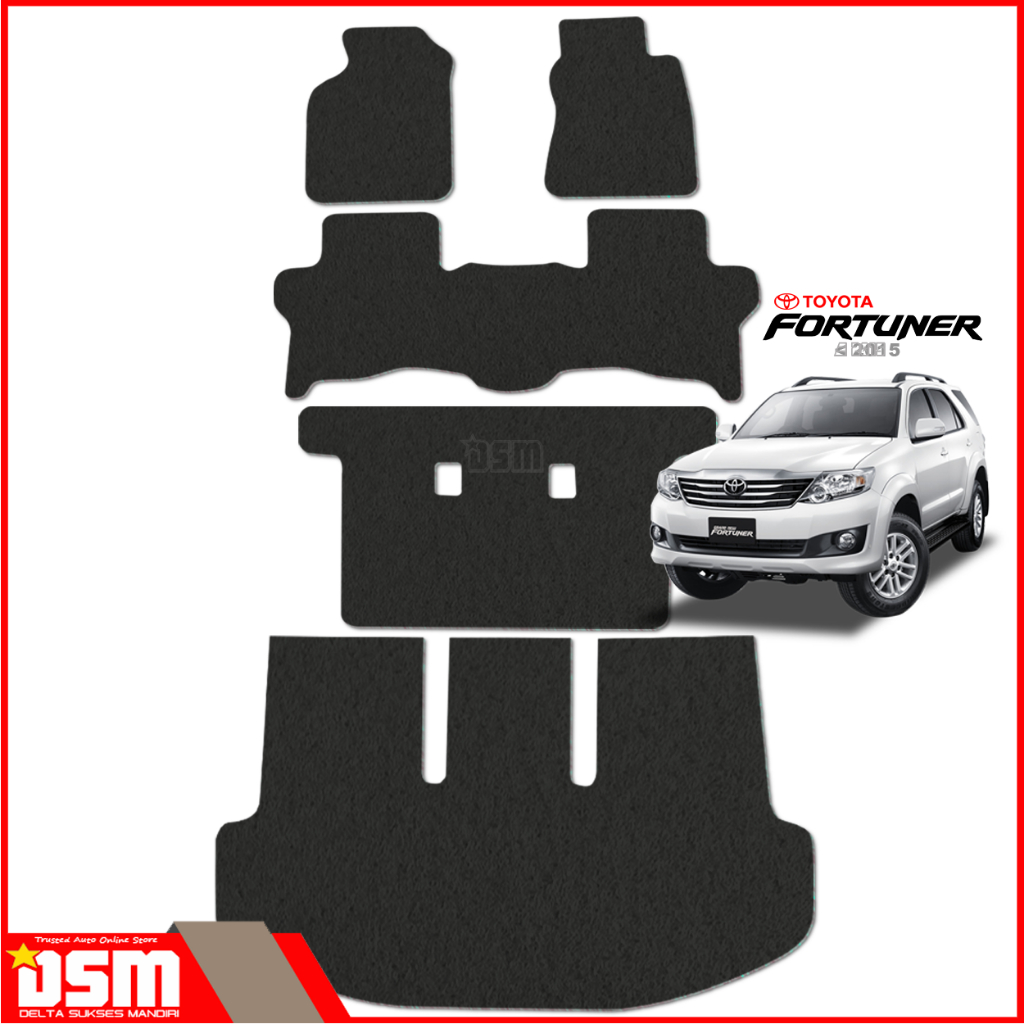 Karpet Mobil Mie Toyota Fortuner (&lt;2015) Full Sampai Bagasi / Karpet Bihun Fortuner