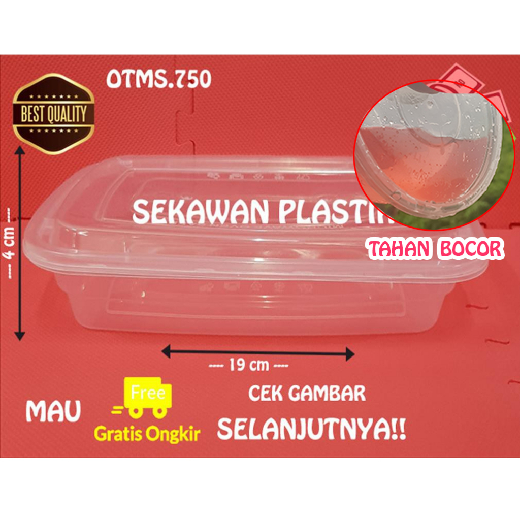 Thinwall 750ML/ Kotak Makan Plastik/Food Container OTMS750