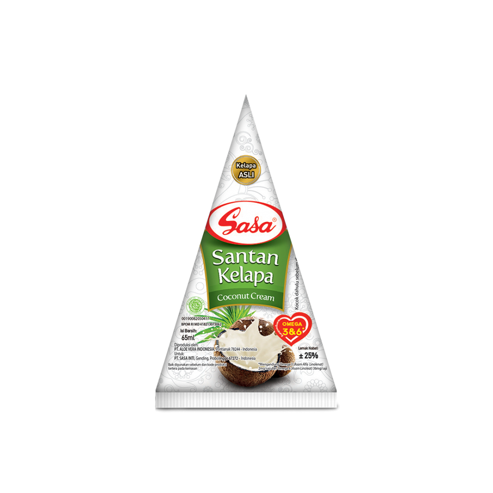 

Santan Sasa Kelapa Cair Kemasan Praktis 65ml | BPOM RI ✅