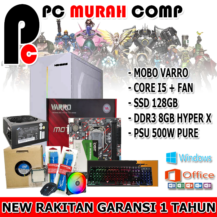 Komputer PC CPU Rakitan UNBK / OFFICE I5 Siap pakai MURAH MERIAH